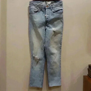 H&M Vintage Skinny High Waist Distressed Denim Jeans